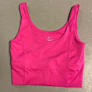 Worn once Lou & Grey Ann Taylor Loft Pink Crop Top Sports Bra XS